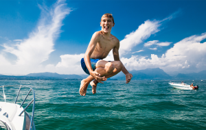 Zwemmen in het Garda meer
